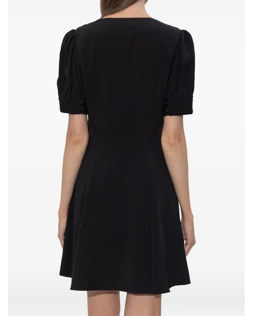 Kate Spade Black V-Neck Button Mini Dress