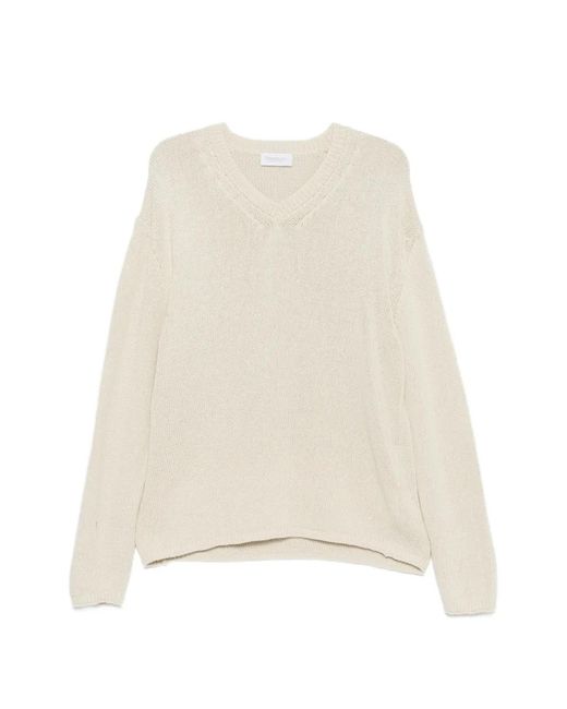 Diana Studio Natural V-Neck Sweater for men