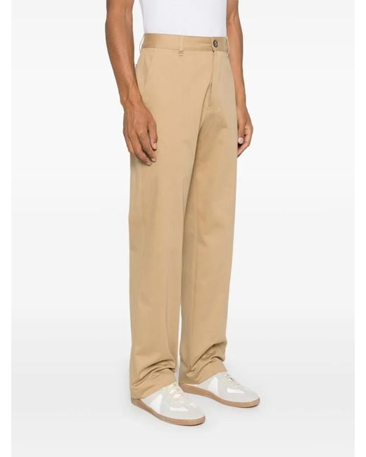 AMI Natural Logo-Patch Trousers for men