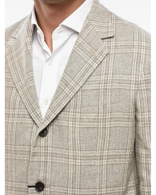 Corneliani Gray Check-Pattern Blazer for men