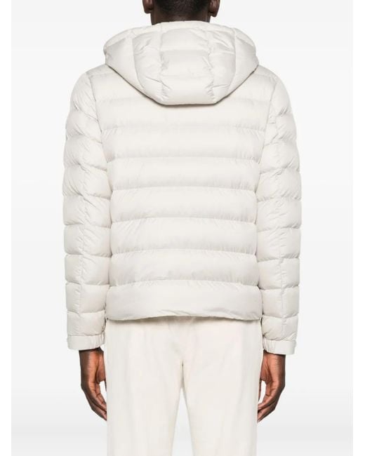 Moncler Gesteppte Kapuzenjacke in White für Herren