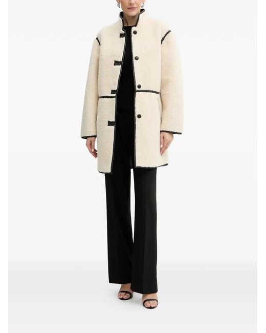 Morgan Natural Button Trim Coat