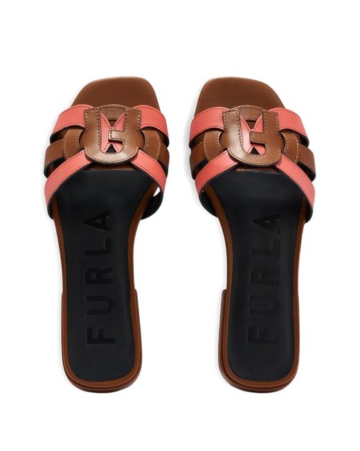 Furla Brown Summer Sandals