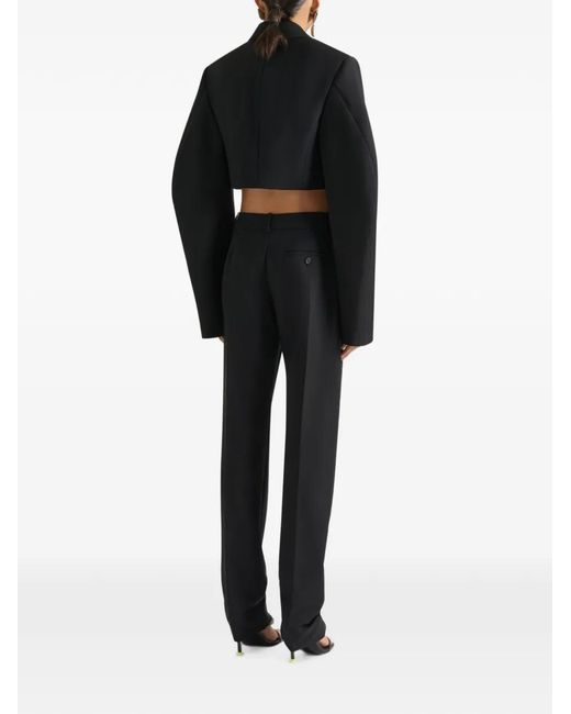 Givenchy Black Cropped Cocoon Jacket