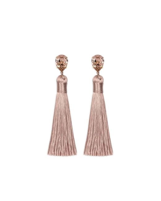 Jennifer Behr Pink Francine Tassel Earrings