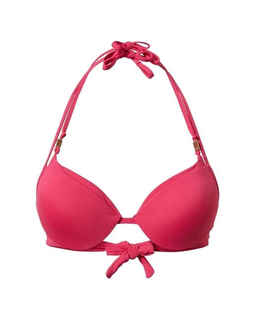 Twinset Red Push-Up Trompe L'Oeil Bikini Top