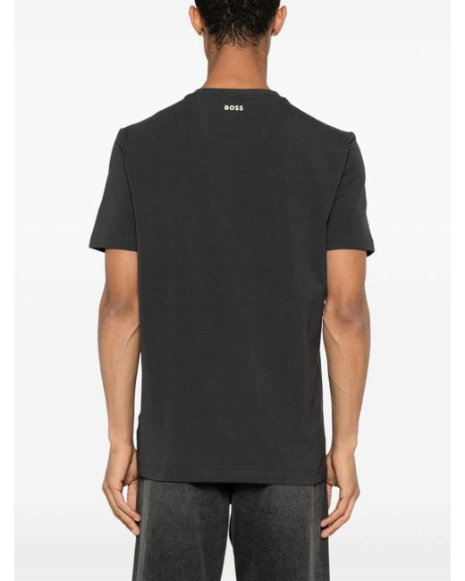 Boss T-Shirt mit 3D-Detail in Black für Herren