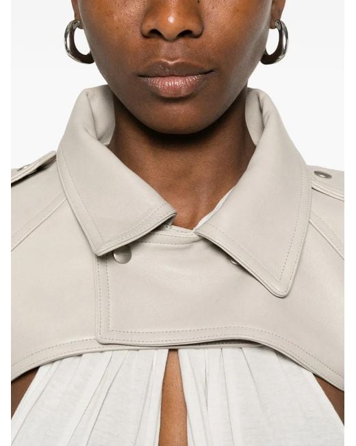 Rick Owens ホワイトレザージャケット Rick Owens Microbiker レザージャケット ホワイト | Lyst