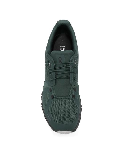 On Shoes Green Baskets Cloud 6 À Logo