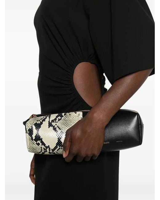 THE M.. Black Cut-Out Gathered Midi Dress