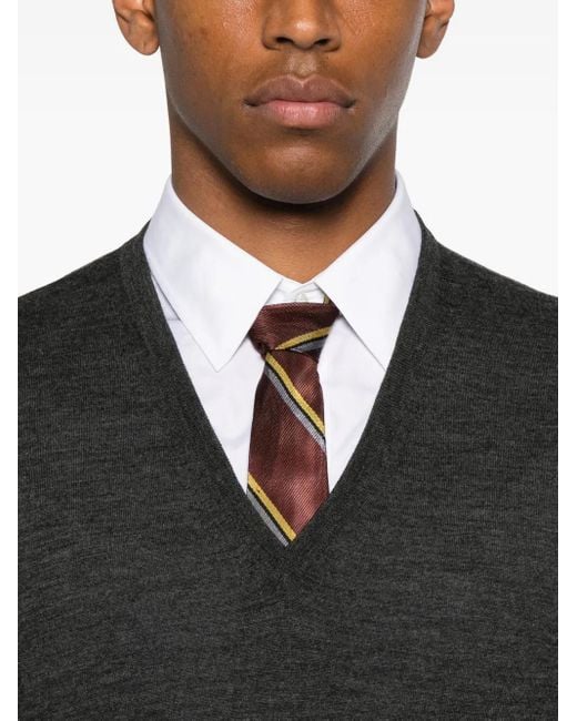 Gucci Black V-Neck Wool Sweater for men