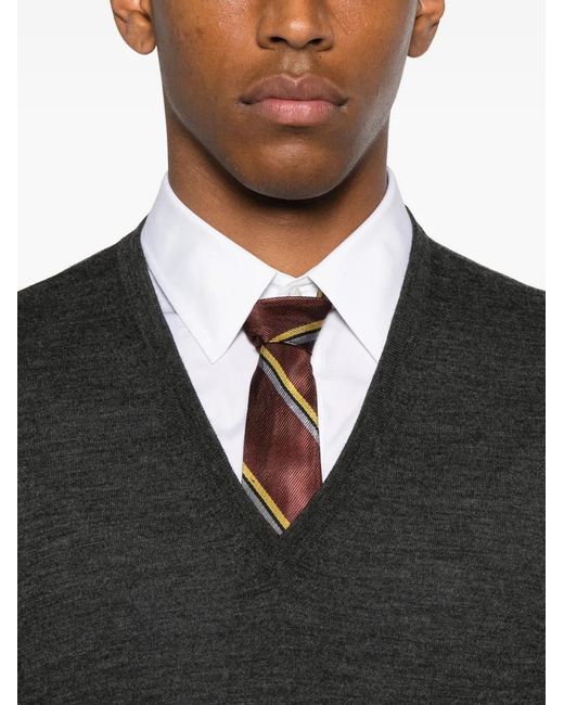 Gucci Black V-Neck Wool Sweater for men