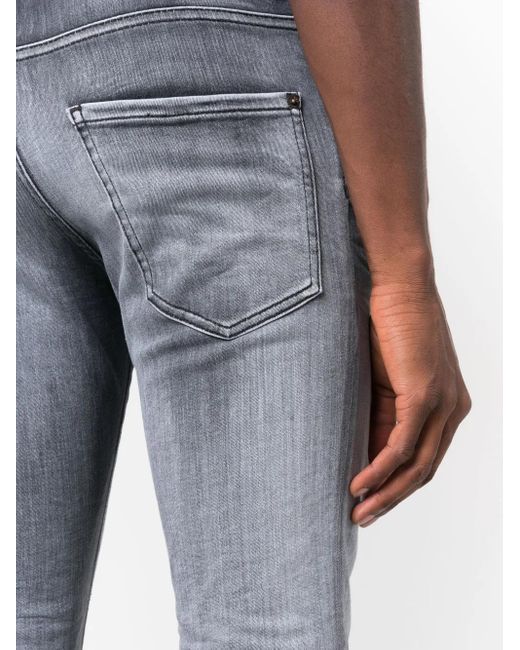 DSquared² Blue Low-Rise Cropped Jeans for men