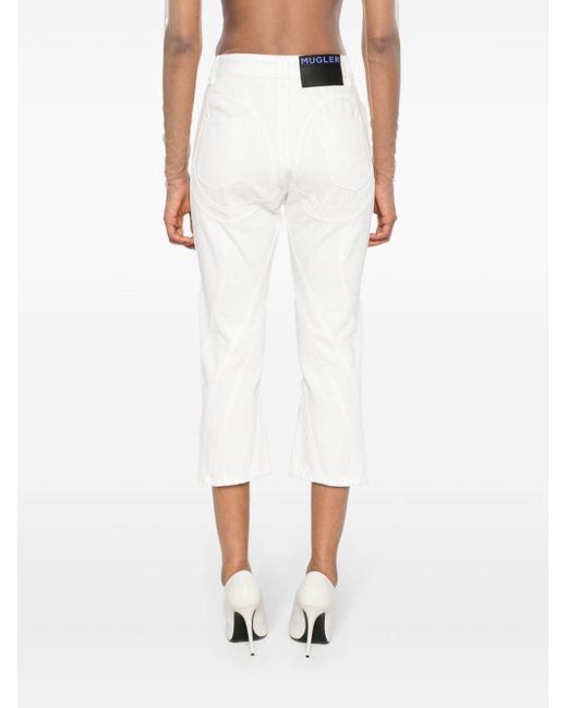Mugler Straight Jeans in het White