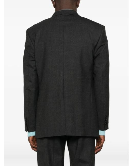 sunflower Black Single-Breasted Notched-Lapel Jacket for men