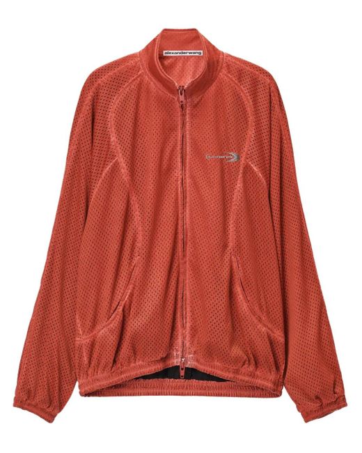 Alexander Wang Red Veste Zippée En Résille