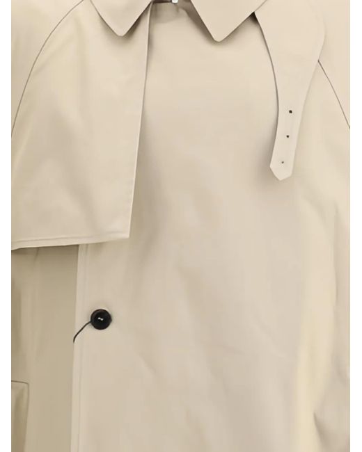 Saint Laurent Natural Cape Trench Coat for men