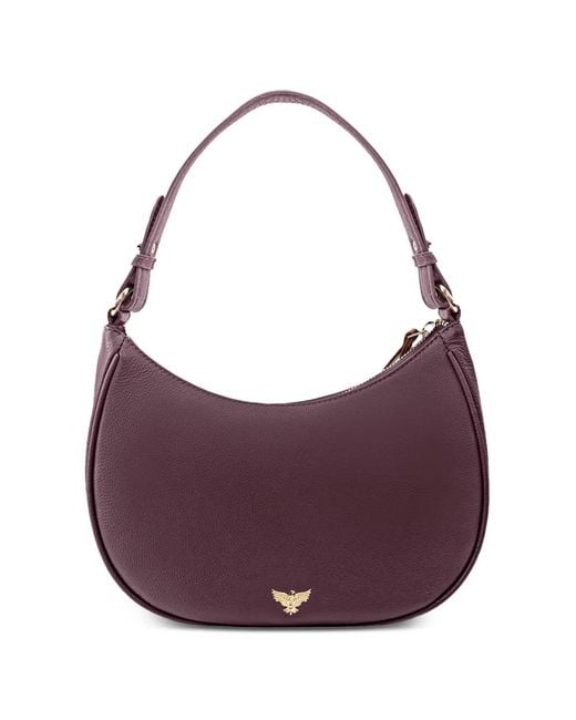 Apatchy London Purple Lucy Leather Shoulder Bag