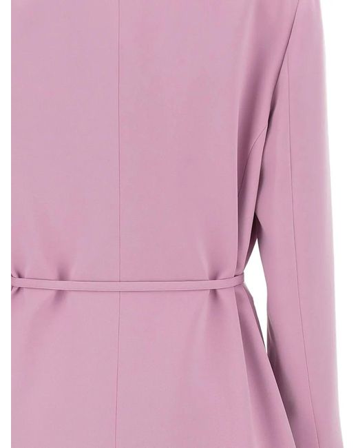 Blazer Sin Cuello Con Cinturón Elena Miro de color Pink