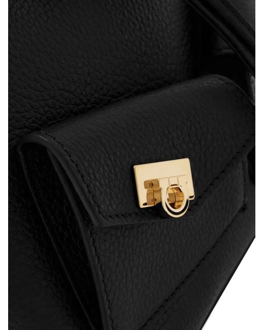 Ferragamo Black Mini Hug Rucksack