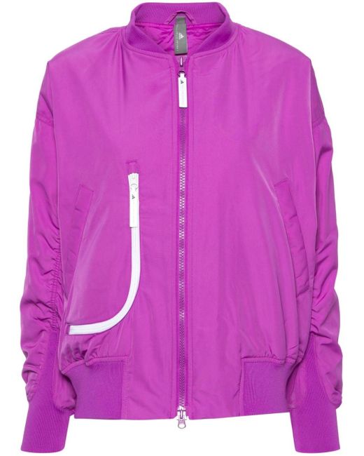 Adidas By Stella McCartney Bomberjack Met Logo-applicatie in het Purple