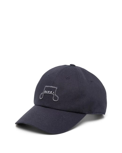 Cappello Da Baseball Con Logo di Marni in Blue da Uomo