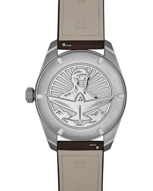Alpina Gray Startimer Pilot 40Mm Watch for men