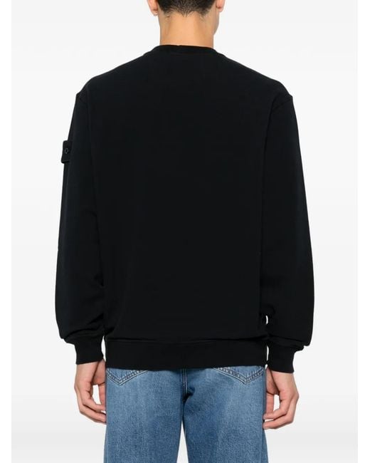 Pull À Patch Logo Stone Island pour homme en coloris Black