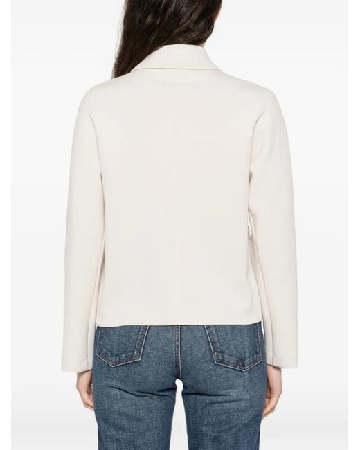 Max Mara White Veste En Jersey À Poches Multiples