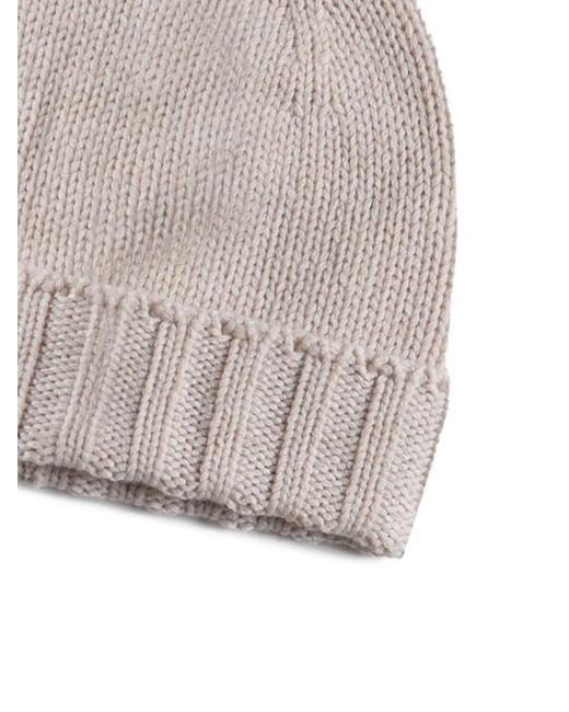 John Galliano Gray Ribbed Wool Beanie for men