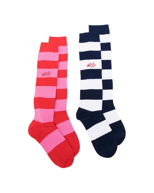 Charles Jeffrey White Loverboy Striped Socks (Set Of Two)