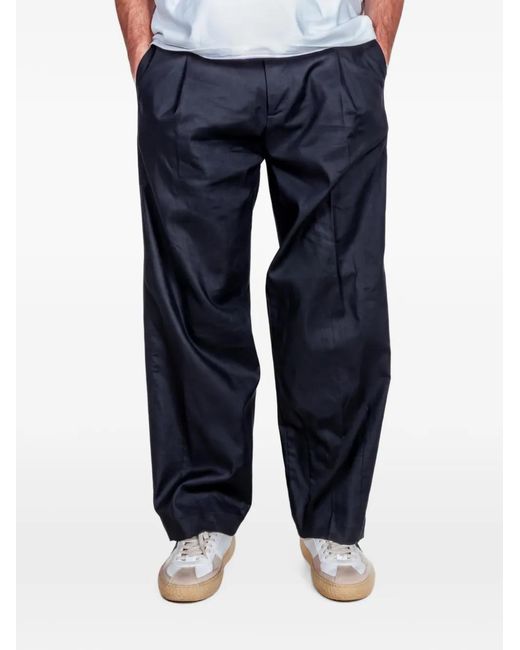 Officina 36 Blue Straight-Leg Trousers for men