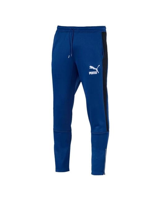 PUMA Blue Quilted Track Pants for men