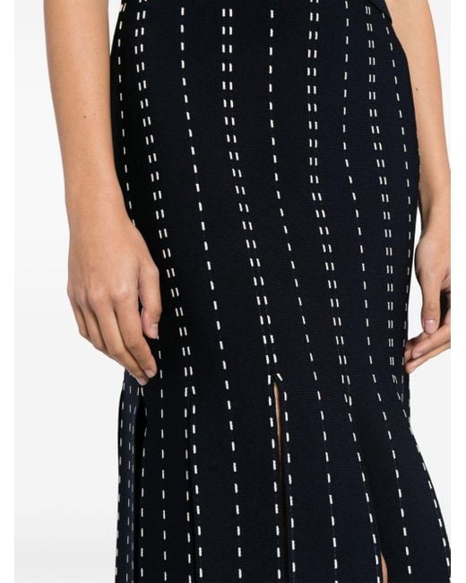 Jonathan Simkhai Black Jillie Contrast-stitching Midi Skirt