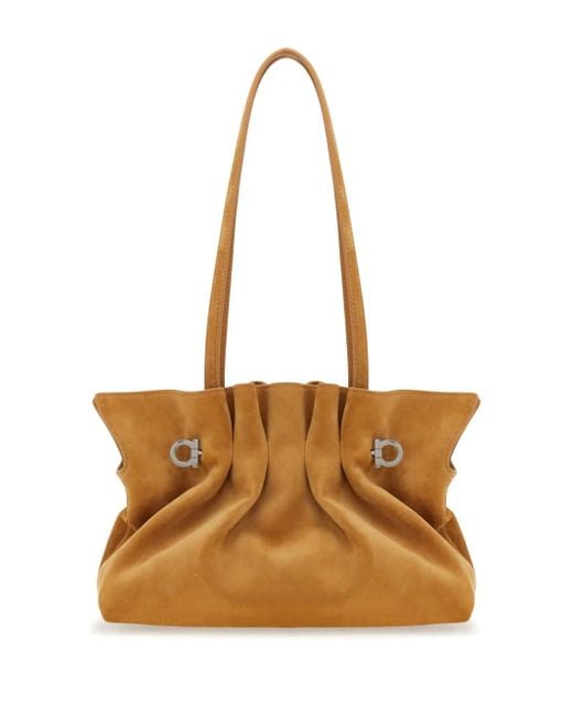 Ferragamo Natural Small Soft Shoulder Bag