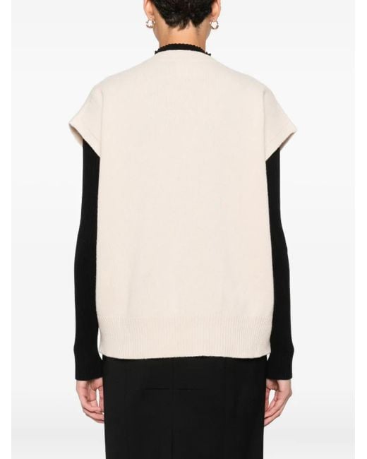 Gilet Con Scollo A V di Marella in Natural
