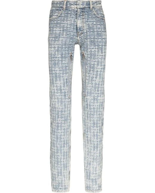Givenchy Blue All-Over 4G Print Trousers for men