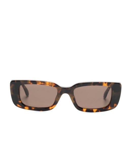 Palm Angels Brown Yosemite Rectangle-frame Sunglasses