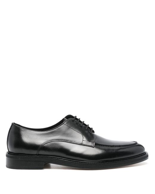 Boss Black Lace-up Leather Derby Shoes for men