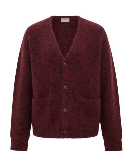 A PAPER KID Red Patch-Pocket Cardigan for men