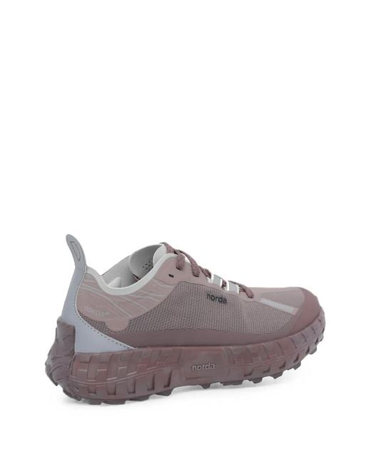 Norda Gray 001A Logo-Print Low-Top Sneakers