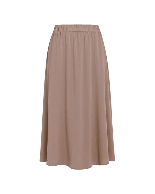 Deha Brown Elasticated Midi Skirt