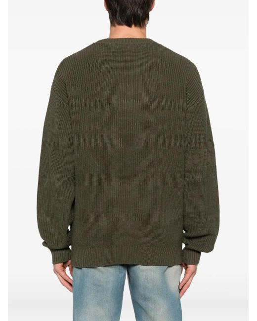 Daily Paper Green Ribbed-Knit Jumper for men