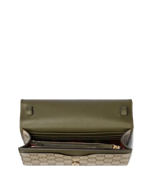 Gucci Gray Gg Emblem Chain Wallet