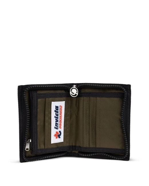 DSquared² Green X Invicta Zip Wallet for men