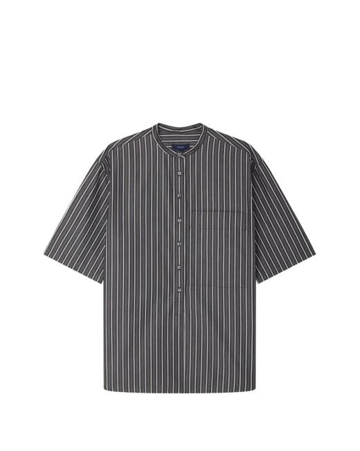 Soeur Gray Hannah Striped Short-Sleeve Shirt