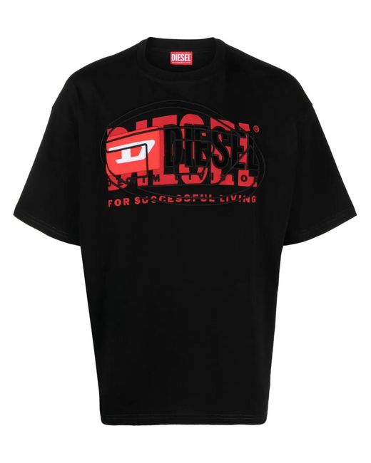 DIESEL Black T-Shirts And Polos for men
