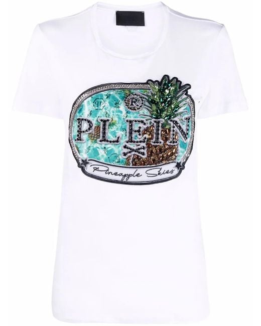 Philipp Plein Gray Logo-Print Short-Sleeve T-Shirt