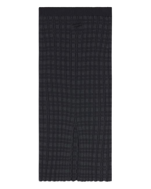 Maison Kitsuné Black Medium Melange Slit Skirt