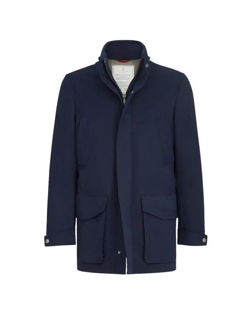 Brunello Cucinelli Blue Water-Resistant Microfiber Parka With Thermore Padding And Packable Hood for men